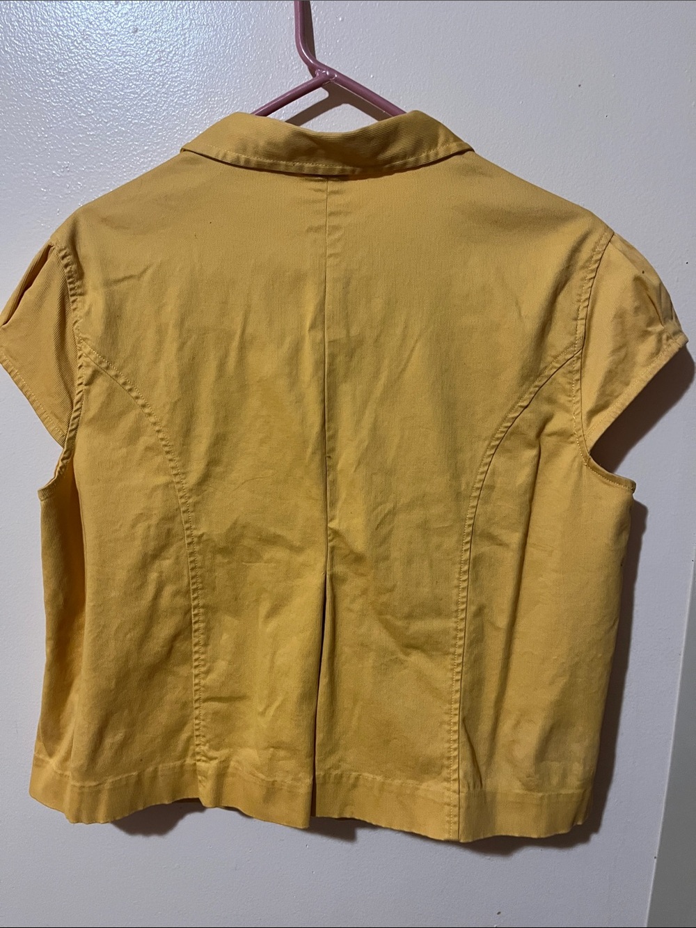 VTG CATO WOMEN / Size 14-16 / Peter Pan Collar / Big Buttons / Pockets / Yellow - Picture 7 of 8